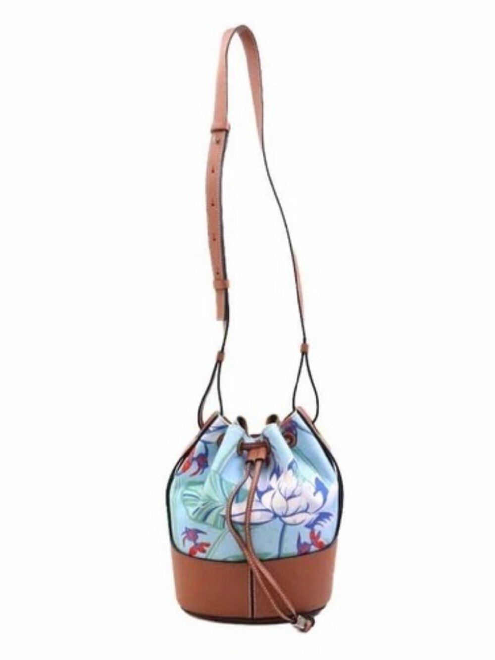 Auth LOEWE Paula's Ibiza Shoulder Bag Blue/Brown Canvas/Leather - e61132a - Picture 16 of 16